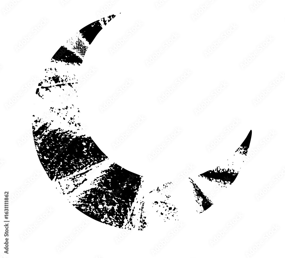 Poster vector distressed shape with textured edges.