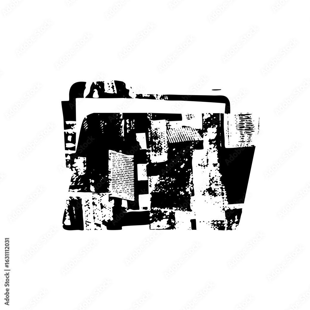 Poster vector abstract geometric structure with rectangular elements