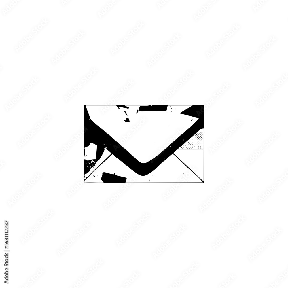 Poster vector abstract envelope with dynamic lines