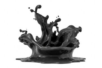 Dark liquid splash, dynamic form