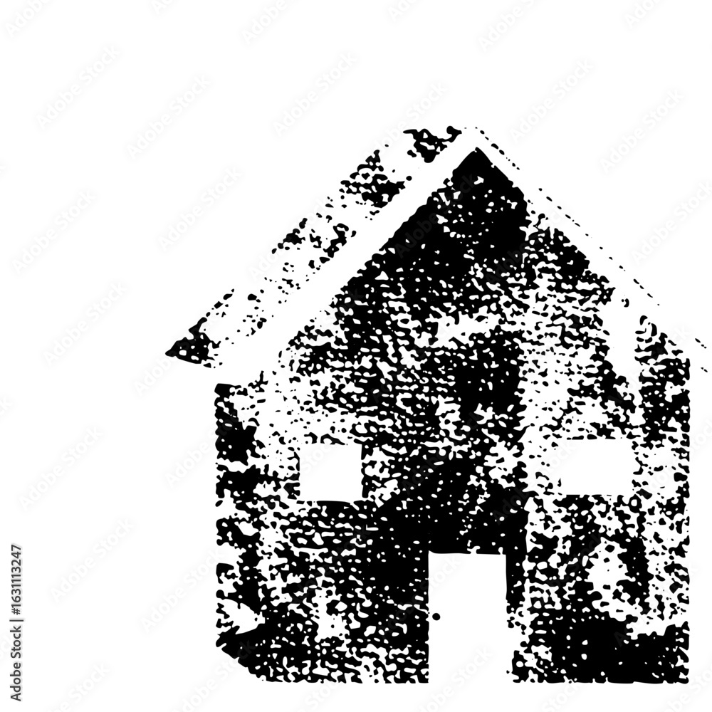 Poster vector rustic house with textured distressed vector .
