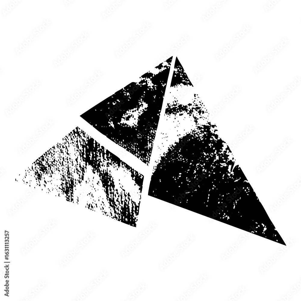Aufkleber vector abstract black triangles form a dynamic geometric composition.