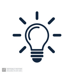 Creative light bulb icon symbolizing innovative ideas and new solutions in modern design concepts