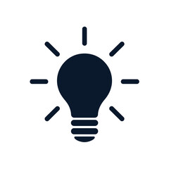 Creative light bulb icon symbolizing innovative ideas and new solutions in modern design concepts