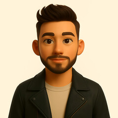 3D cartoon character with modern fashion style, stylish haircut, urban vibes