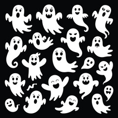 Ghost Icons – Halloween Scary Boo Set