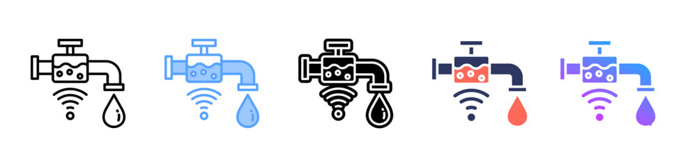 Water Control icon sheet multiple style collection