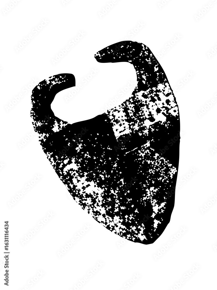 Poster Vector Abstract black element with curved shapes.