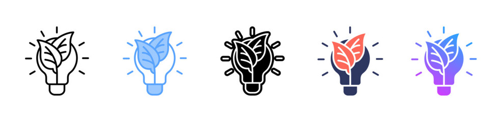 Eco Light icon sheet multiple style collection