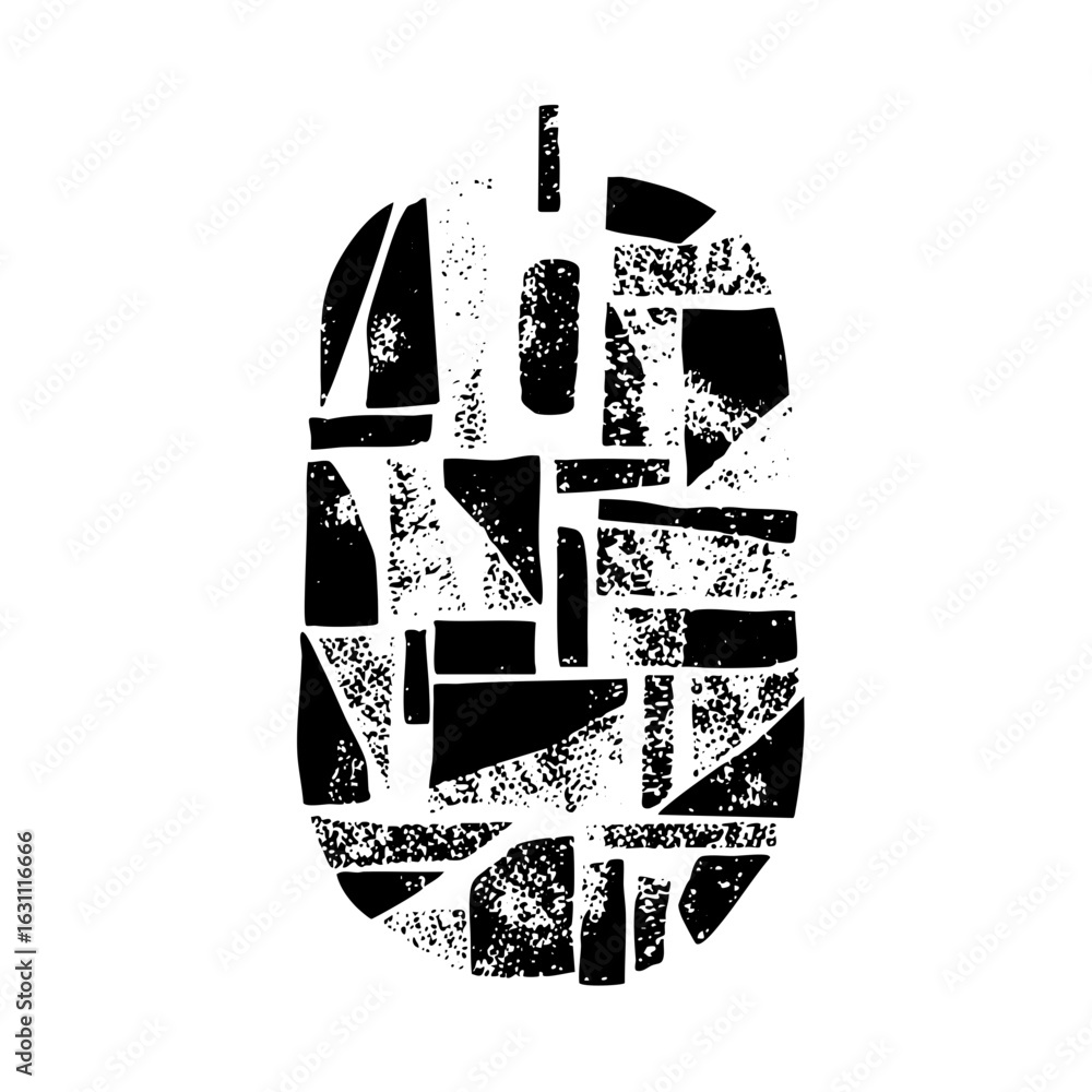 Aufkleber vector abstract geometric face with fragmented shapes.