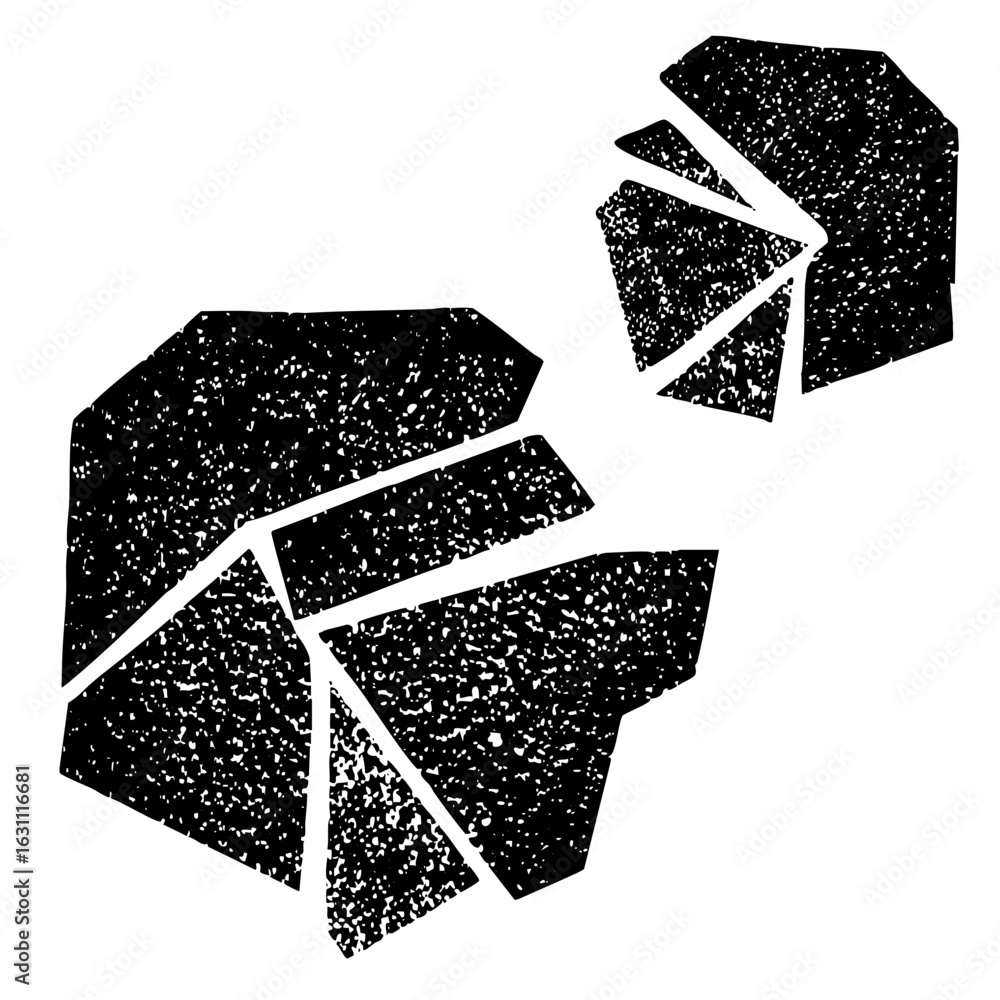 Poster vector geometric pie charts illustrate data analysis and statistical representation.