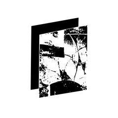 Vector Abstract geometric shapes create a fragmented portrait.