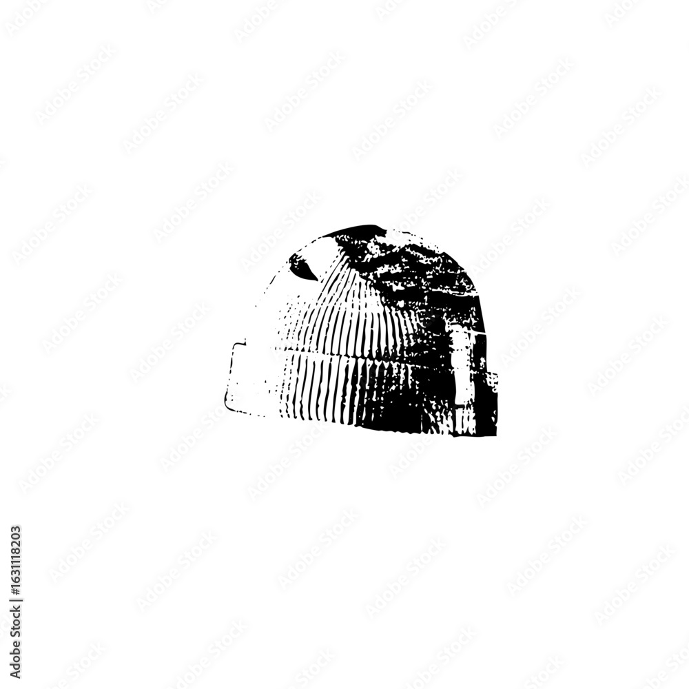Poster Vector Abstract dome structure with linear details.