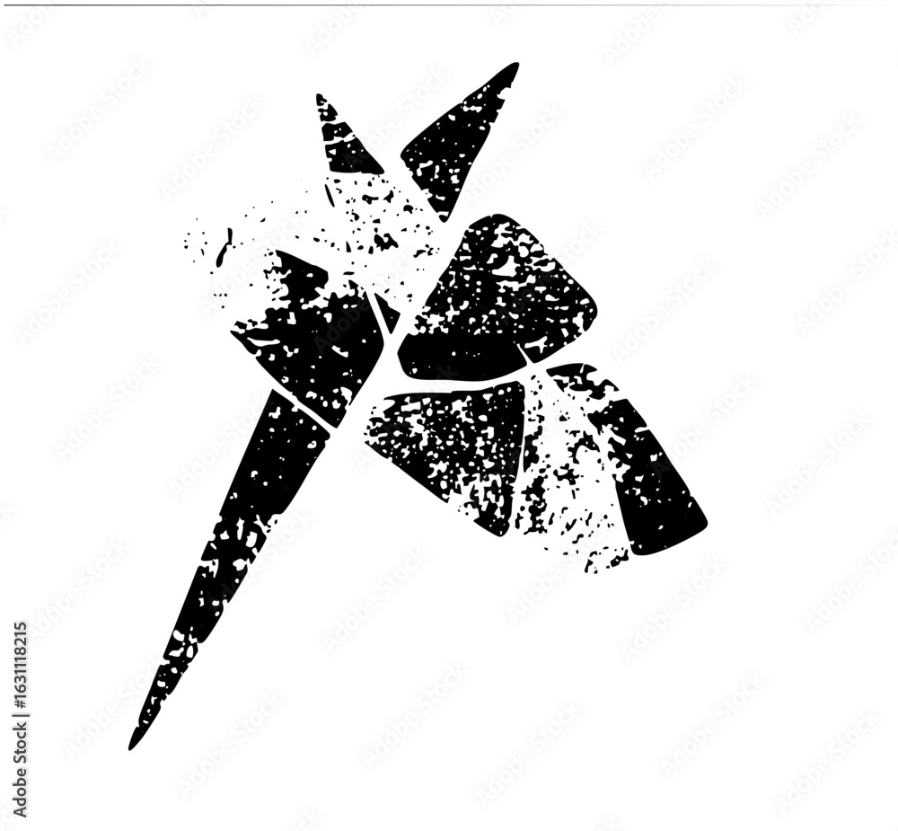 Poster vector abstract distressed vector featuring sharp angular shapes.
