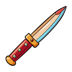 knife illustration icon on white background