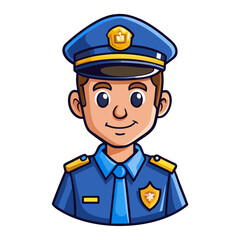 cartoon policeman in uniform