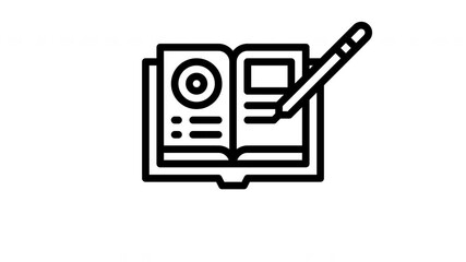 homework minimalist stroke animation