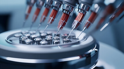 close up of a stethoscope on a microscope