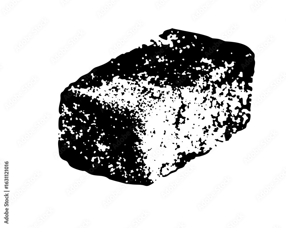 Poster vector abstract stone fragment with textured surface.