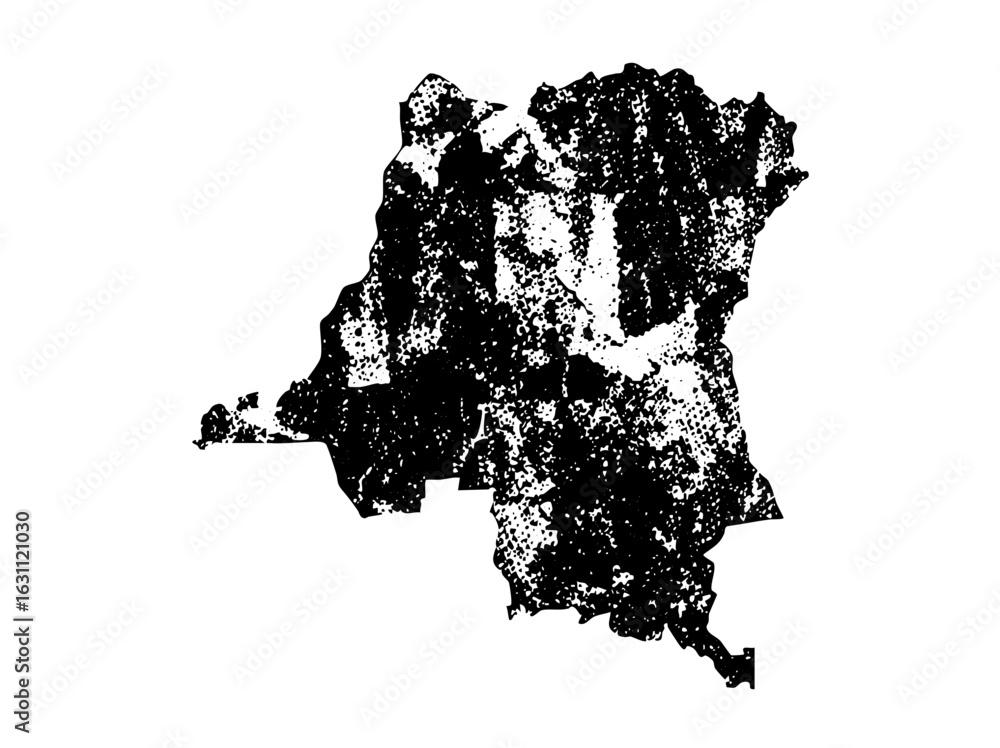 Poster vector abstract country shape with speckled texture.