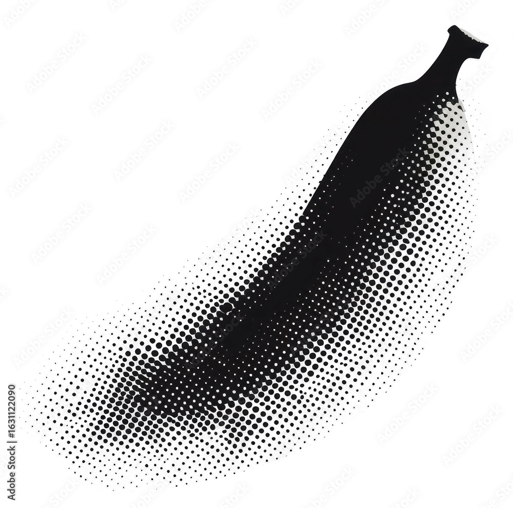 Poster png black banana gradient transitioning smoothly banana minimalist abstract.