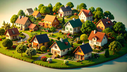 Idyllic Suburban Village Homes.