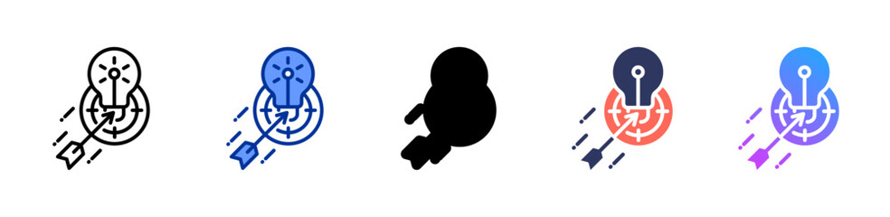 Focused Work icon sheet multiple style collection