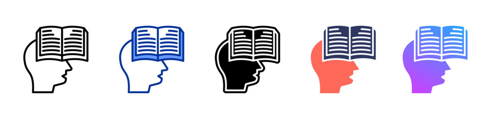 Mindful Reading icon sheet multiple style collection