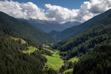 Obraz premium experience breathtaking beauty of swiss alps during summer featuring lush green valleys towering peaks and dazzling