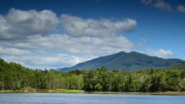 Time-lapse of Lake Jabiru at Cattana Wetlands, north of Cairns&mdash;lush wetlands, shifting skies, birdlife, and crocodile habitat showcase the raw beauty of Far North Queensland&rsquo;s tropical ecosystem.