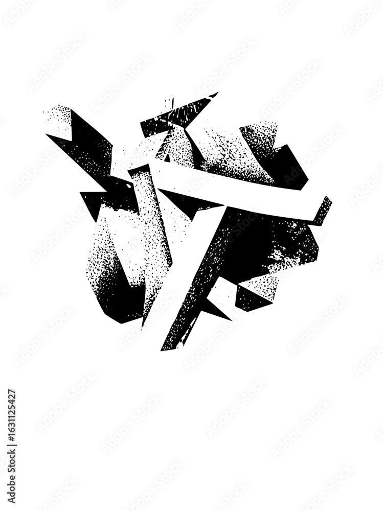 Aufkleber vector abstract geometric shapes create a dynamic fragmented .