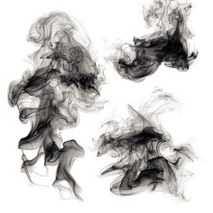 Fototapeta premium Abstract ink blots, grayscale, flowing shapes