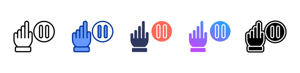 Hold icon sheet multiple style collection