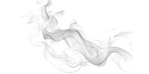 A swirling gray smoke cloud against a black background creating an abstract and ethereal pattern © synthetic