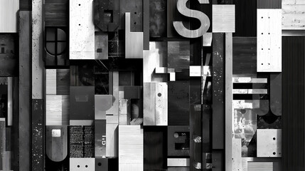 Branding concept board combining typographic brutalism