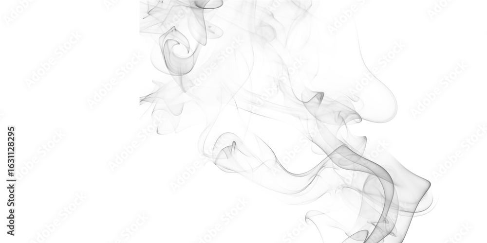 Poster a visual representation of smoke flowing against a black background with an ethereal and abstract qu