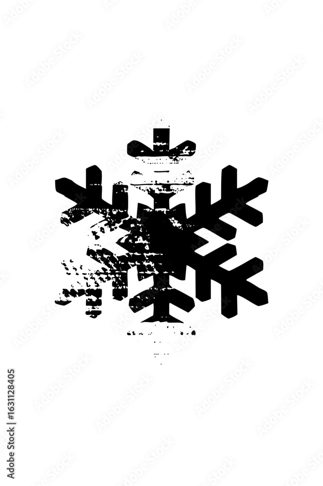Poster vector abstract black snowflake vector .