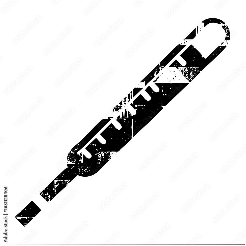 Poster vector abstract vector of a stylized flask with liquid.