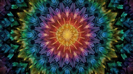 Kaleidoscopic Mandala: A Symphony of Colors