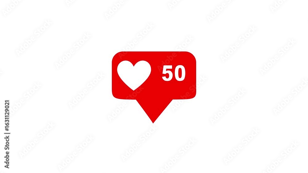 Poster social media like heart increase quickly likes over time via clicking followers sharing publicly.cou