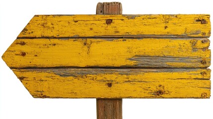 Rustic Yellow Wooden Arrow Sign:  Perfect for Directions,  Guidance, or Rustic Designs