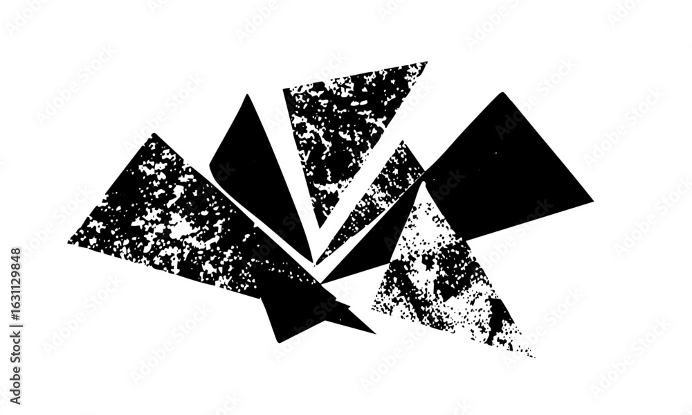 Poster vector abstract shattered shapes create a dynamic fragmented .