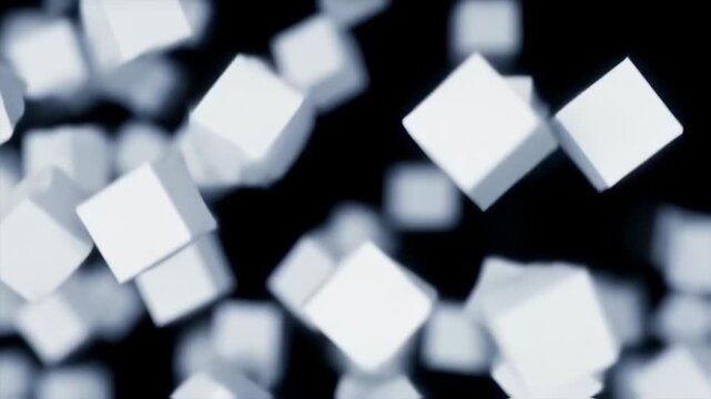 Closeup view of small white irregular pieces