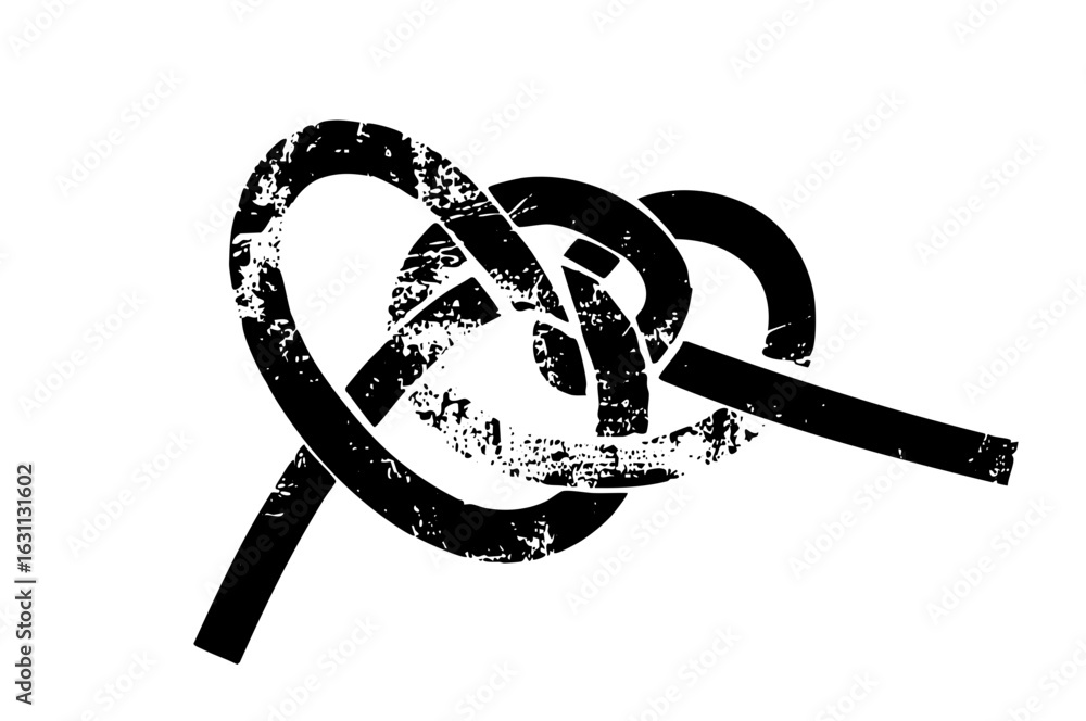 Aufkleber vector intertwined abstract lines create a complex knot .