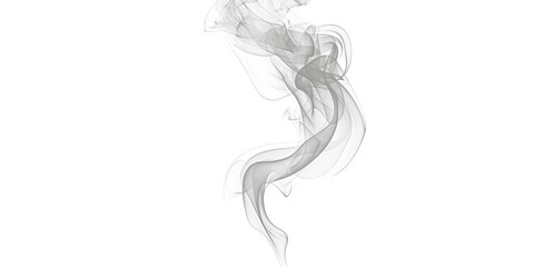 A grey smoke plume rising vertically against a black background in a digital pixelated style