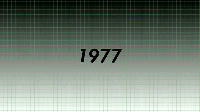 Name 1976 and 1977 Stylish text animation From the blur effect.1976 and 1977 number text animation with abstract year animation.Concept of counting years. - Powered by Adobe
