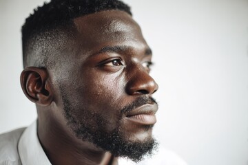 Obraz premium x-default Portrait of a Young Black Man with a Goatee