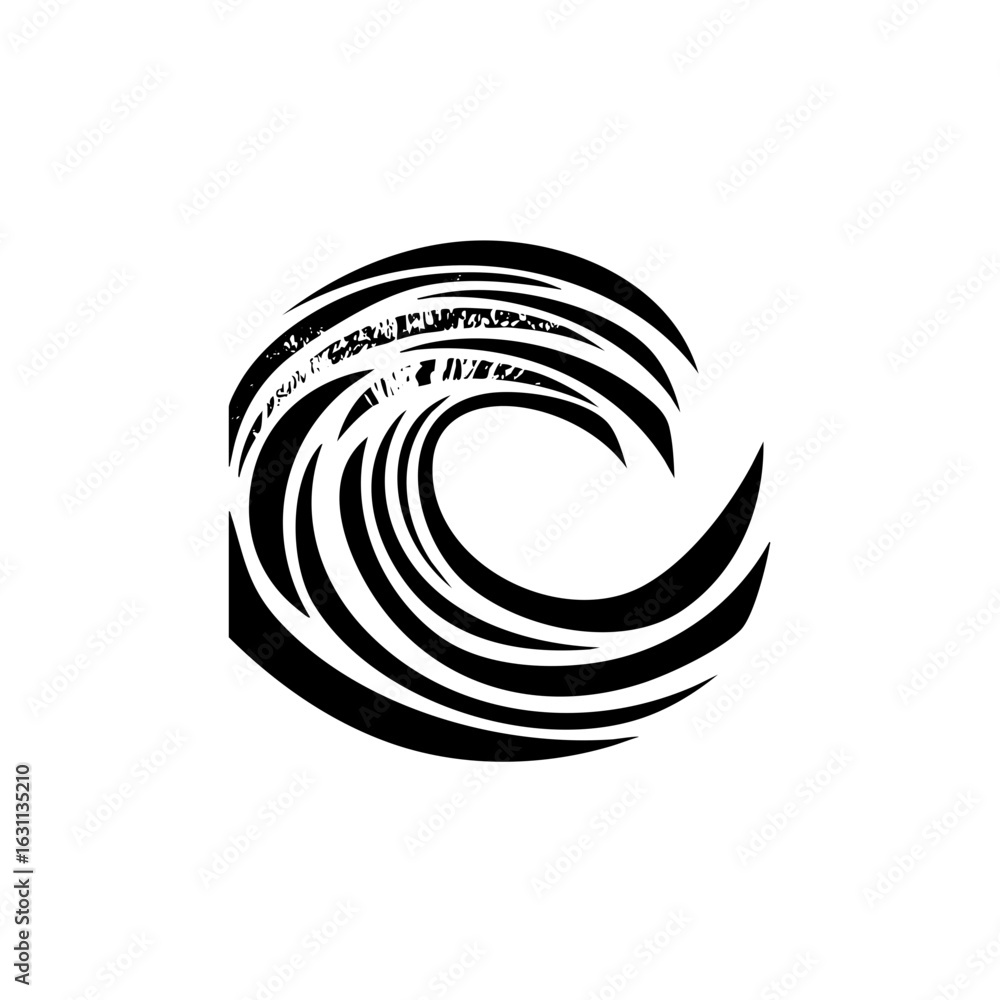 Poster vector dynamic swirl features abstract flowing lines.