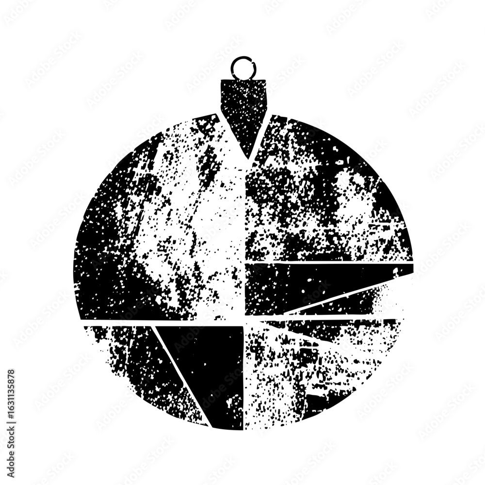 Poster vector abstract geometric ornament with a loop for hanging.