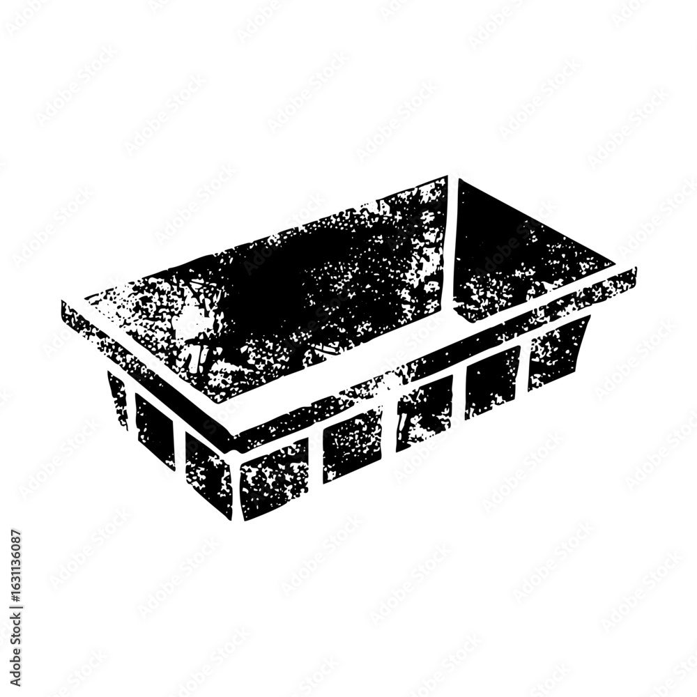 Poster vector geometric container with hinged lid .